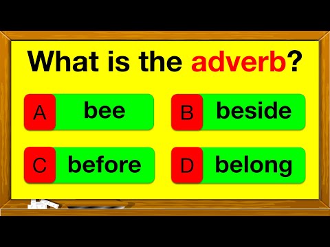 ADVERBS QUIZ 🤔 📚 | Find the adverbs in the sentence | English Grammar | Parts of speech