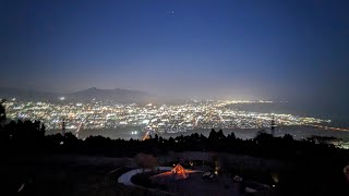 野田山健康緑地公園富士川キャンプ場　夕→夜【夜景】