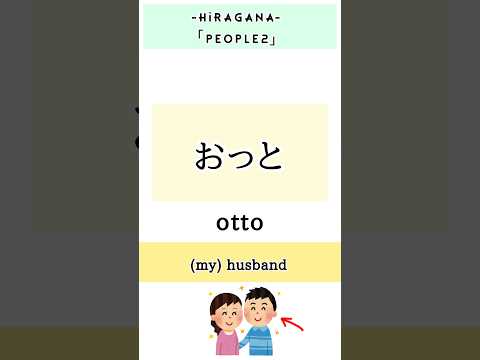 Hiragana reading tets #17/people2/人(ひと)#shorts