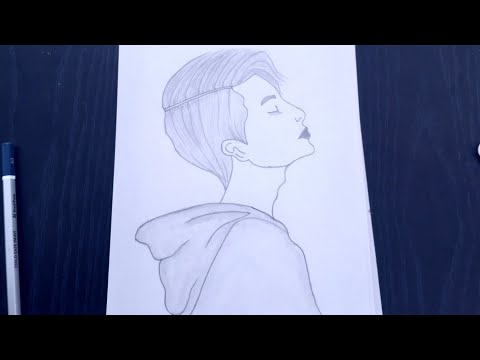 How to draw a boy drawing with a pencil art 🎨  //@antimayadav6346