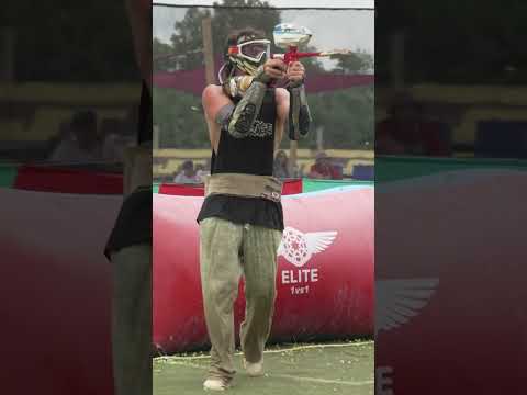 Monday vibes 😂💥🔫 the self shot at the end is too good | Hormesis Duel 1v1 | Paintball #shorts