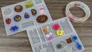 109pc Silicone Resin Moulds Casting Kit for Jewellery Making with a Storage Bag, Epoxy Resin Moulds