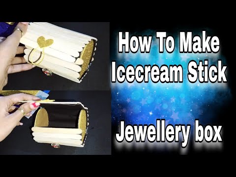 DIY-How to Make icecream stick jewellery box // DIY Art// Icecream stick craft //east craft for kids