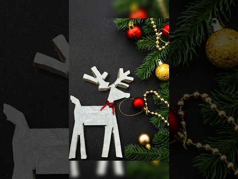 Diy Cement Craft| Reindeer Christmas Craft| Cardboard Craft #chritmascraft #cement #shorts #ytshorts