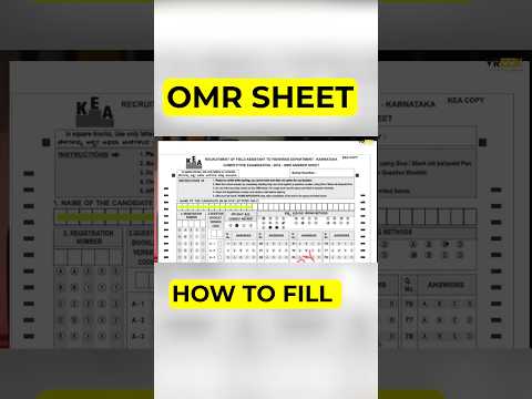 KCET OMR sheet - Be carefull #kcet #kcet2024 #kcetexam #kannada #freevideo