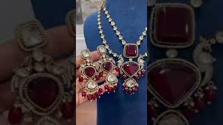 Cz kundan stone #jewelleryimitationjewellery #costumejewellery #necklace