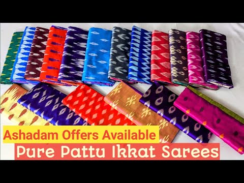 Traditional Pure pattu sarees from pochampally | Ikkat pochampally pure pattu sarees | Shilpa weaves