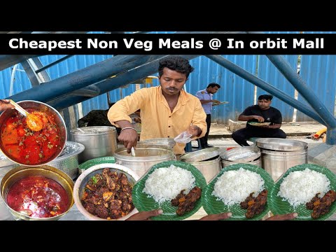 Hard Working Young Man Selling Cheapest Roadside Unlimited Meals | #Meals #Vegmeals #NonVegMeals