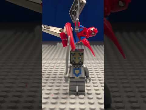 Spider-Man SLICING enemies down!!! #lego #recommended #animation #stopmotion #viral #cool