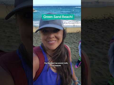 Rare GREEN sand beach!