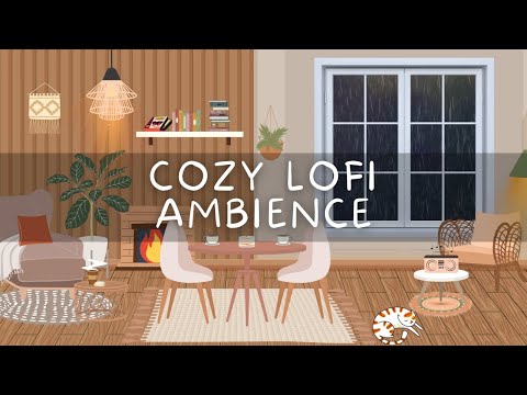 Cozy Lofi Ambience - Night Coffee ☕ with Rain Sounds 🌧️ for Board Games, Relaxation, Study or Sleep