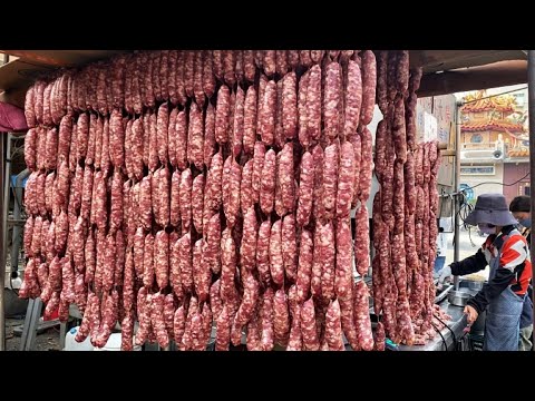 Taiwan popular Street Food！Broiled Sausage Wall Stand Top 4