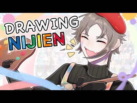 DRAWING ALL OF NIJISANJI EN BEFORE I GAME END IN THE COMPANY