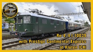 Re 4/4 I 10039 with Prestige Continental Express at Kloten (CH)