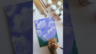 easy painting on canvas ✨#paintingtechniques #painting #paintingoncanvas#artist #artwork #artshorts