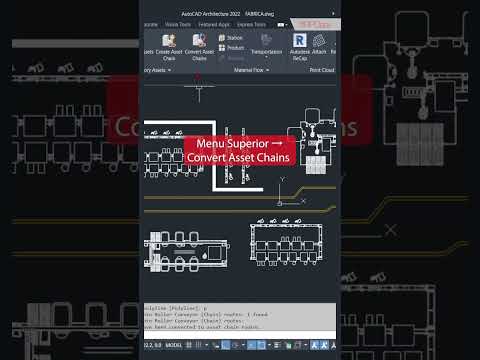 Convertendo polilinha 2D em Asset 3D na Autodesk Factory Design Utilities #Shorts