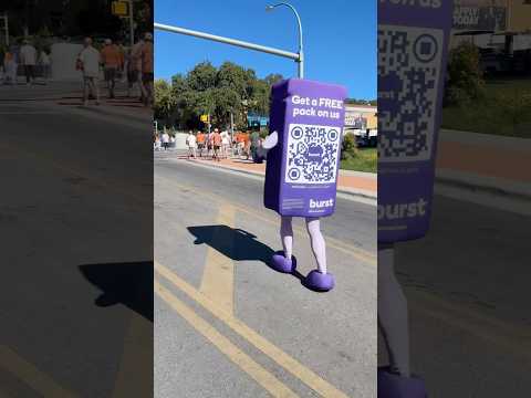 Mascot was a hit!  Hundreds of fans in the stadium with fresh breath and whiter teeth