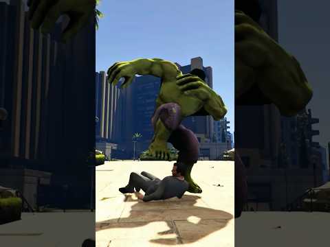 Hulk's Powerful Kick - Ultimate Chaos Unleashed! #gaming #gta #short