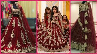 Designer Bridal Lenghas Designs 2022 | Red Colour Bridal Lengha Designs | Lengha For Bridal #shorts