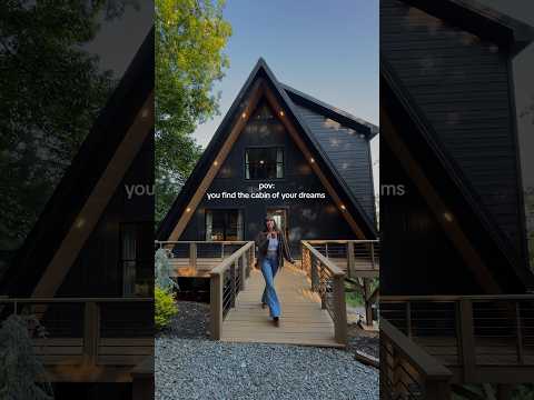 Aframe cabin dreams 🤩 #aframe #airbnb #cabin #tinyhouse #offgrid #slowliving #cottagecore #cozy