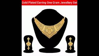 Gold Plated Necklace Earring One Gram Jewellery Set for Women #shorts #nsoni