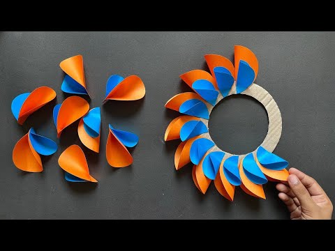 2 Beautiful paper wall hanging | easy and simple wall hanging craft | home decoration ideas 💡