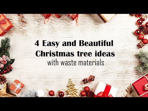 4 easy and beautiful Christmas tree ideas  l l 4 Christmas trees ideas with 4 different objects l l