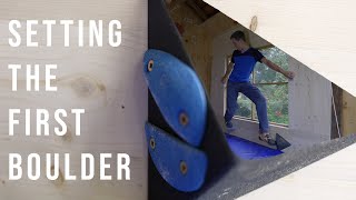 Setting the first boulder on my new Slab Training Wall (with holds from Euroholds)  | 2023 EP. 8