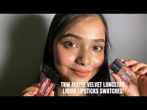 TNW ( The Natural Wash) Matte Velvet Longstay Liquid Lipsticks Swatches