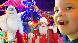 CALEB RIDES AMUSEMENT PARK RIDES FOR KIDS at SILVER DOLLAR CITY + SANTA CLAUSE &  RUDOLPH PARADE!