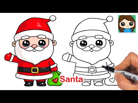 How to Draw Santa Claus 🎅🏻🎄 Christmas Art