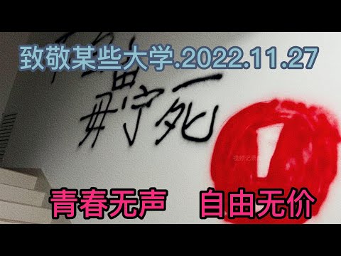 致敬大学，《青春无声  自由无价》（默片）2022年11月27日#新闻热点