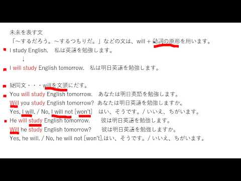 ⑫未来の文will