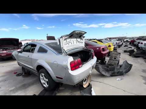 Dozens of Ford Mustangs at Junkyards in Las Vegas.