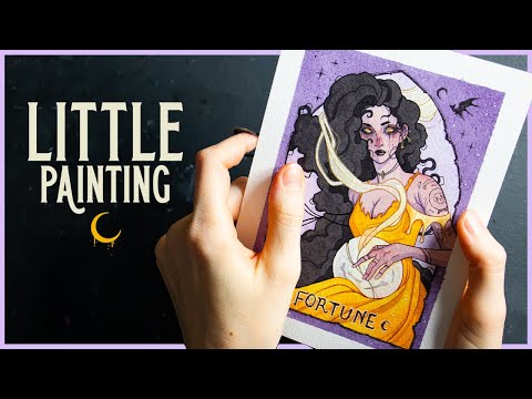 Why do I love Painting Little Art? / Halloween Watercolor Speedpaint