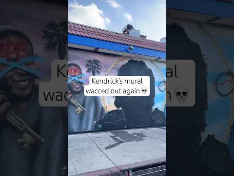 Kendrick Lamar’s mural wacced out again💀 #kendricklamar #rap #hiphop #rapper