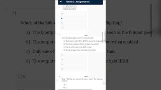 Digital circuits week 6 answers #digital_circuit #nptel #nptelanswer