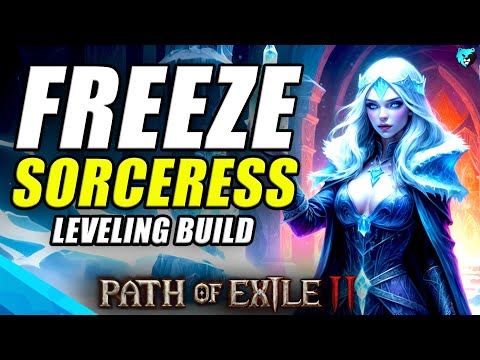 ICE QUEEN Freeze Sorceress Leveling Build in Path of Exile 2