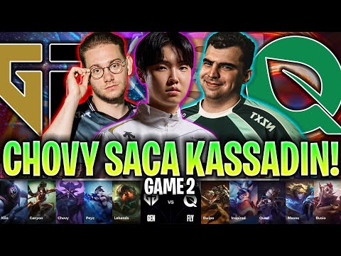 CHOVY ACTIVA EL MODO DIOS CON KASSADIN MID!😱 | GEN vs FLY Game 2 CUARTOS DE FINAL WORLDS 2024 LVP