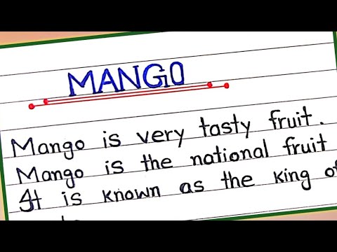 20 Lines essay on Mango in English || essay on Mango