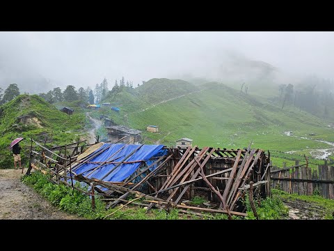 Most Peaceful & Very Relaxing Nepali Mountain Village Life ||Rainy Day ||Best Life In Rural Village