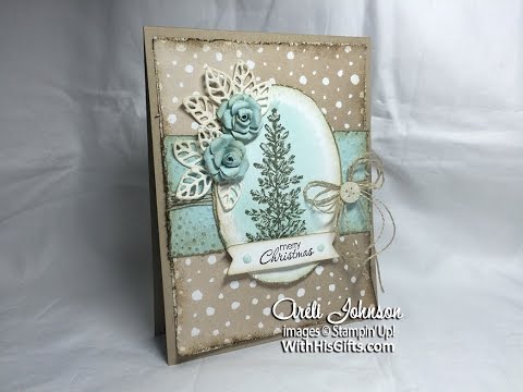 Craft With Me: Lovely As a Tree Shabby Chic Christmas Card