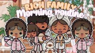 🤑 RICH FAMILY *Aesthetic* MORNING ROUTINE ☀️ || Toca boca life ROLEPLAY *with voice* 🗣️