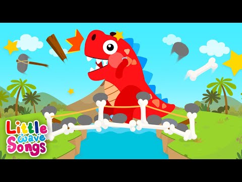 London Bridge is Falling Down with Dinosaurs | Nursery Rhymes For Kids | Little Wave Songs-Baby Coco