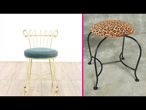 Admirable Wrought Iron Vanity Stool With New Shape