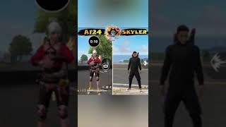 🧐A124 VS SKYLER🧐ability teste.#short #shorts #B2K #Raistar #freefireupcomingevents #freefireidsell