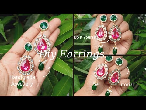 How to make Earrings | Diy Jewellery | Diy Crafts With Minnie