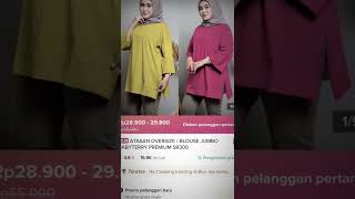 Rekomendasi atasan oversize top 1 #atasanoversize #blousejumbo #blousejumbowanita #atasanoversizewan