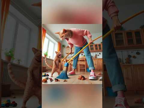 Mother cat and her daughter fight.#cat#fightingscene#viralcat#catshorts#trending