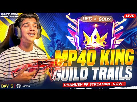 🏆 GUILD TRIALS DAY 5: MP40 MASTER 🔥 ULTIMATE SHOWDOWN 💥 | FREE FIRE IN TELUGU #dfg #freefire